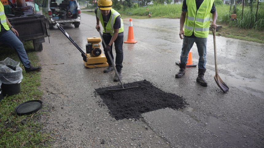 Langkah 3 ratakan permukaan
